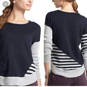 Anthropologie Sporadic Stripes Dolman Sweater